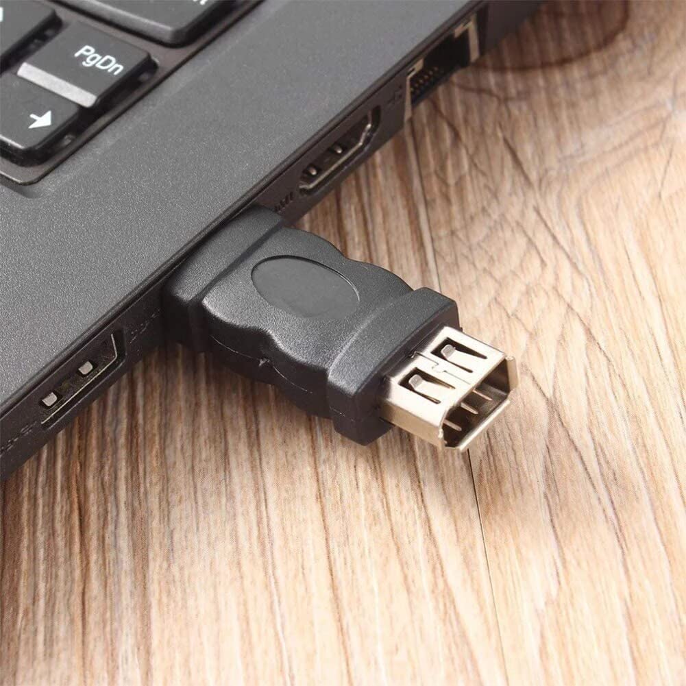 CABLEPELADO Adattatore Firewire IEEE 1394 6 pin, femmina a USB, maschio | Adatto per convertire IEEE 1394 Firewire a 6 pin in porta USB.