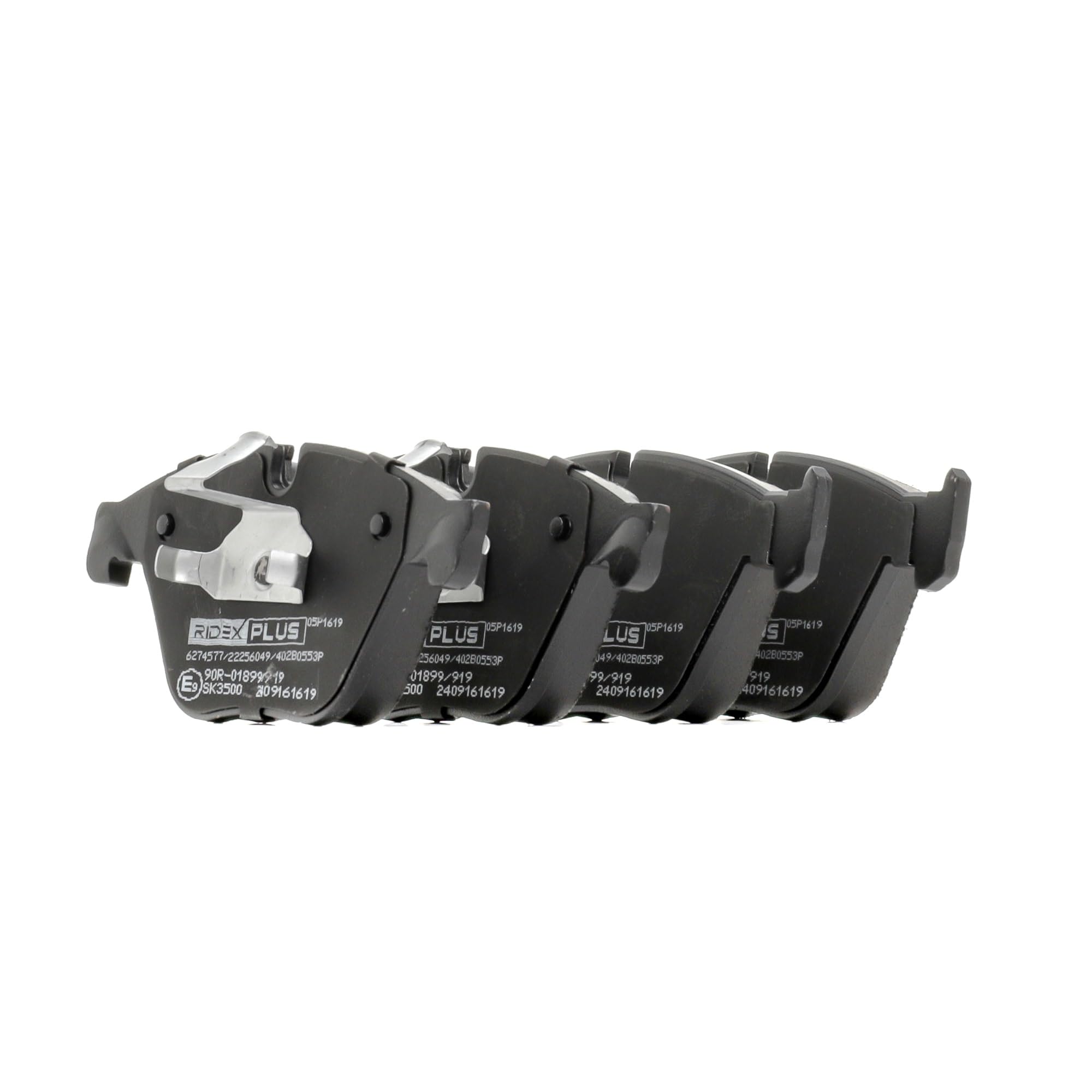 RIDEX PLUS 402B0553P Set d'assale Kit pastiglie freni Anteriore con clip pistone Compatibilità con BMW 5 Sedan F10