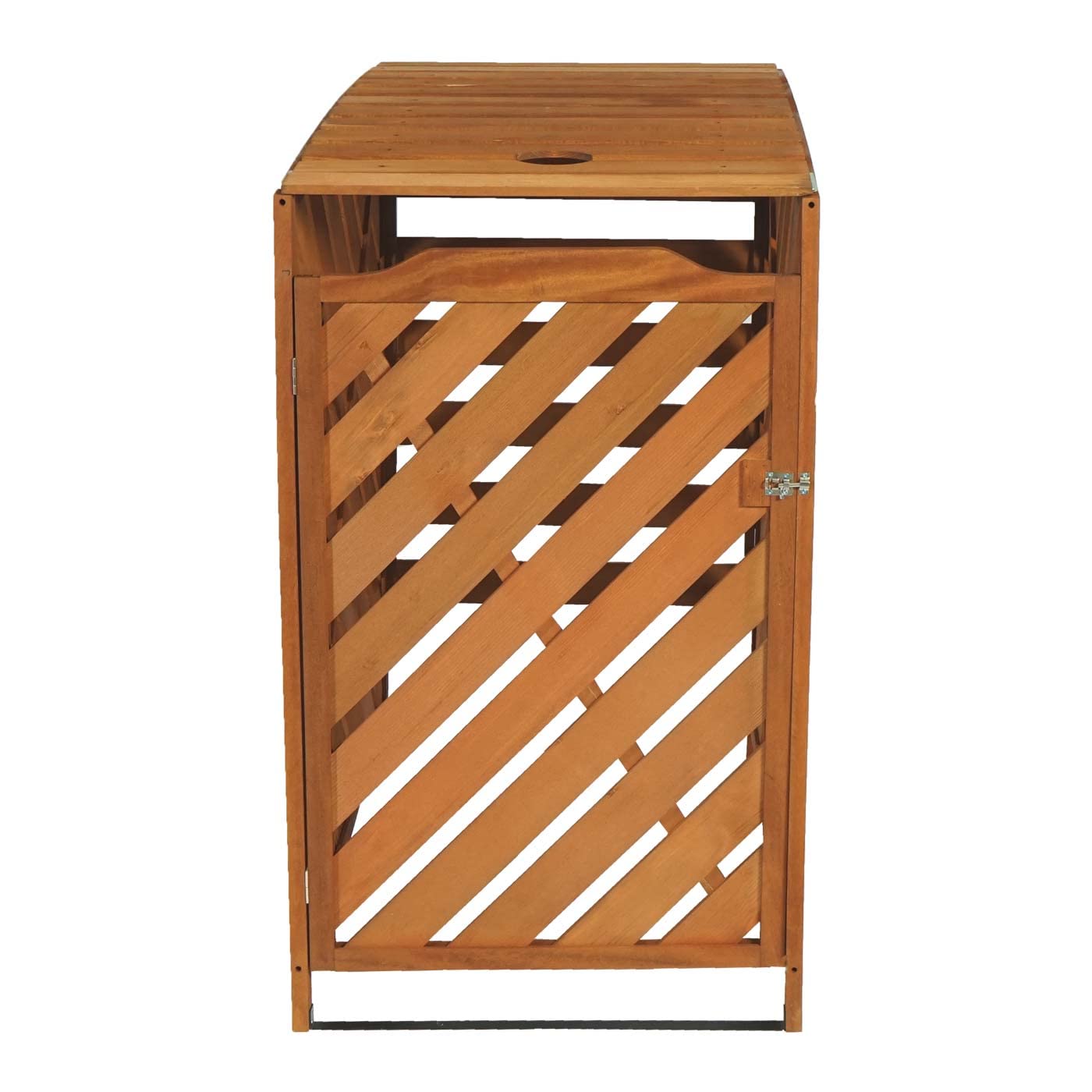 Mendler XL 1er-/2er-Mülltonnenverkleidung Erweiterung HWC-J44 - braun | Mülltonnenbox, Holz, MVG-Zertifiziert, 120x68x98cm