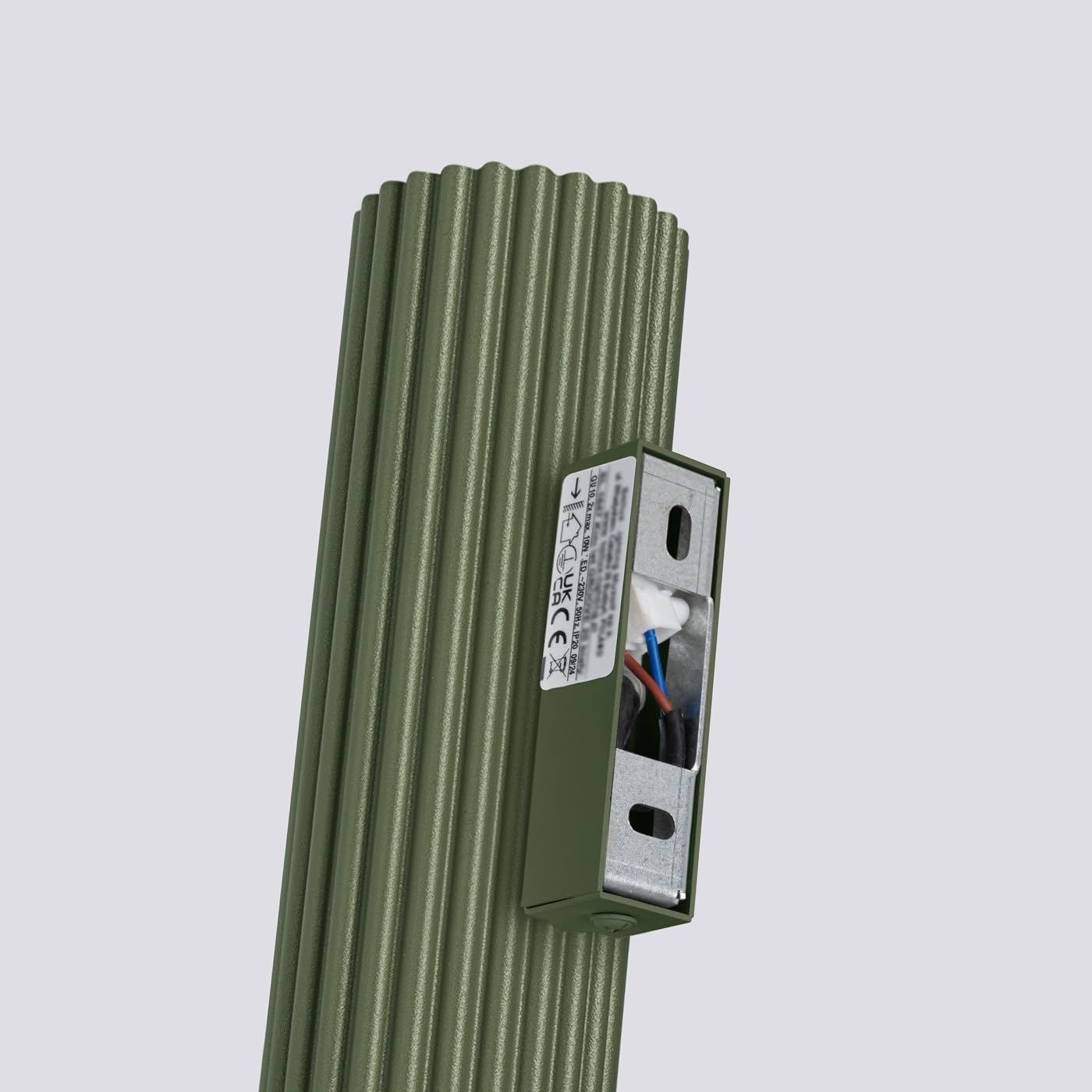SOLLUX lighting Lámpara de Pared - Aplique Pared Interior - en Aluminio - 1 Pantalla - 6,5 x 8 x 30 cm - Karbon Verde Oliva