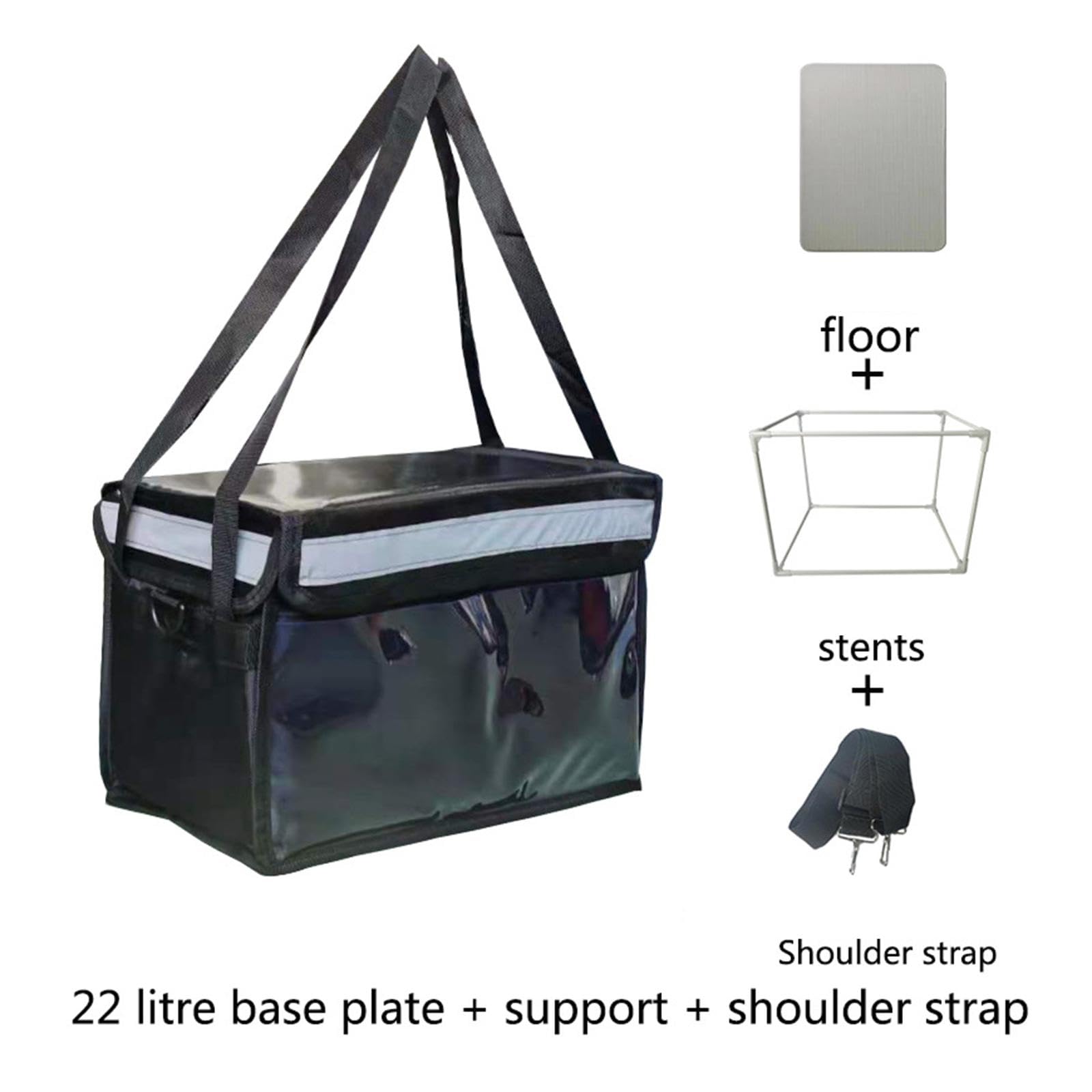 perfk Borsa termica per la consegna di cibo con supporto inferiore, multiuso, robusta, professionale, borsa termica per, per catering