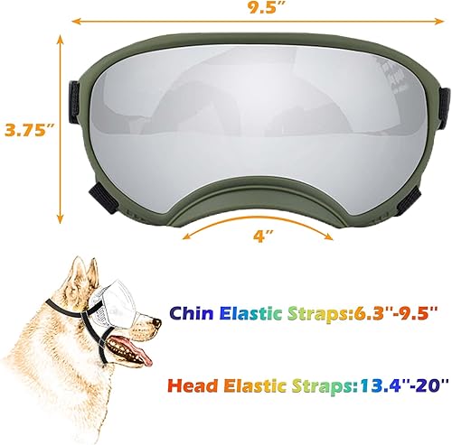 Miniatura 9 de Gafas de sol para perros pequeños con correa ajustable protección UV, gafas de sol para perros y cachorros, adecuados para perros pequeños,