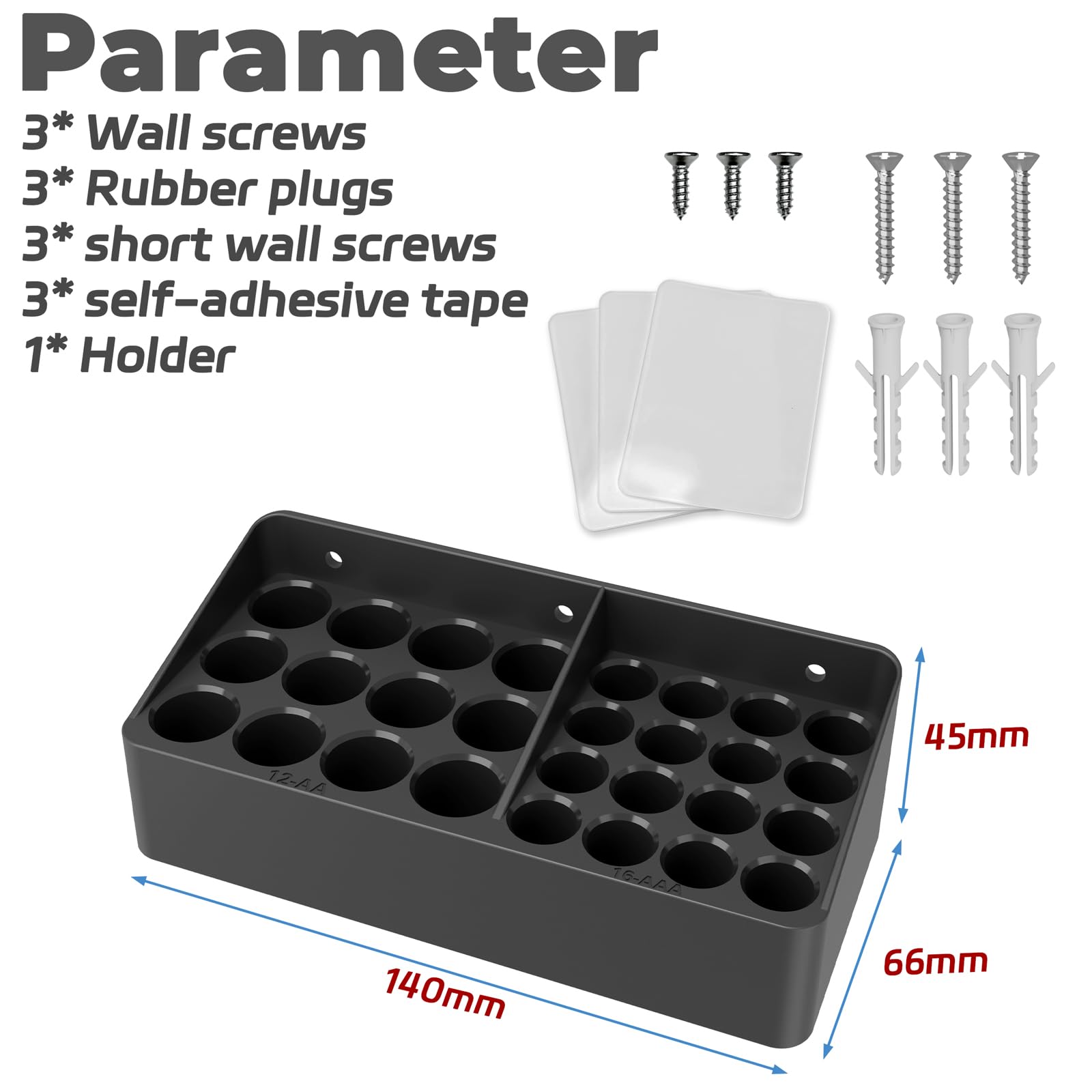1216s AAさん専用 sciuU Przechowywanie baterii na 12 baterii AA i 16 baterii