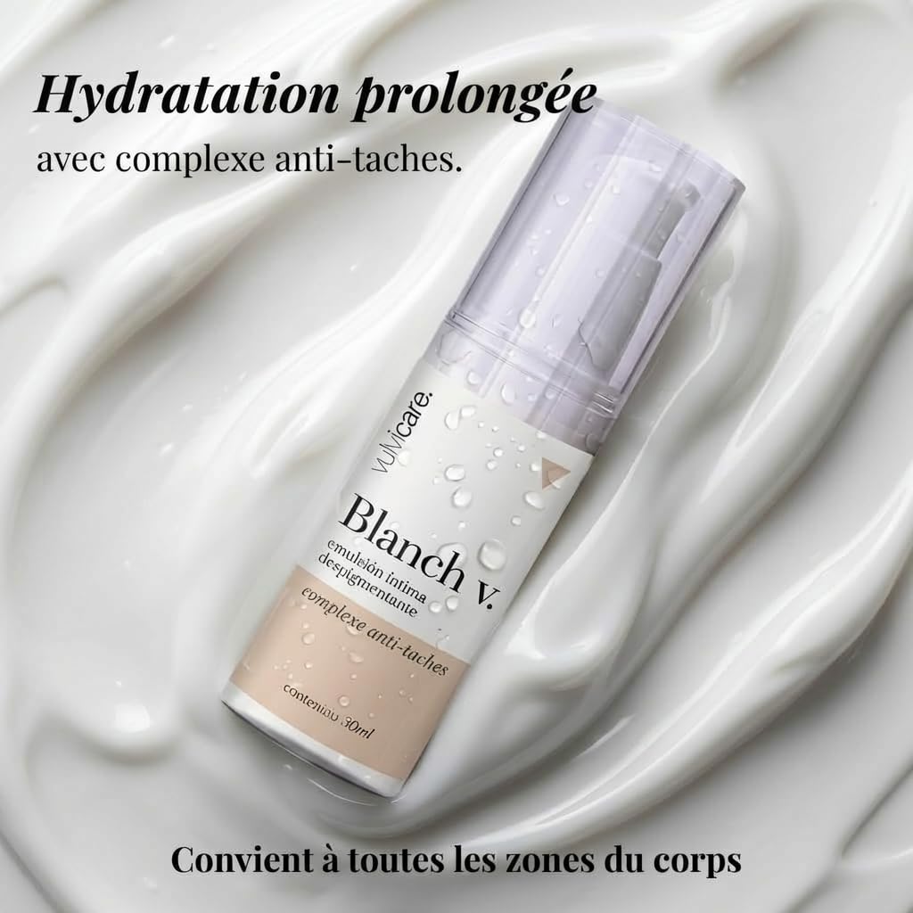 Vulvicare Blanch V Crème Éclaircissante Intime – Unifie le Teint et Réduit les Taches dues aux Hormones, Frottements ou Épilation – Par des Gynécologues – Sans Parabènes – Peau Sensible – 30ml