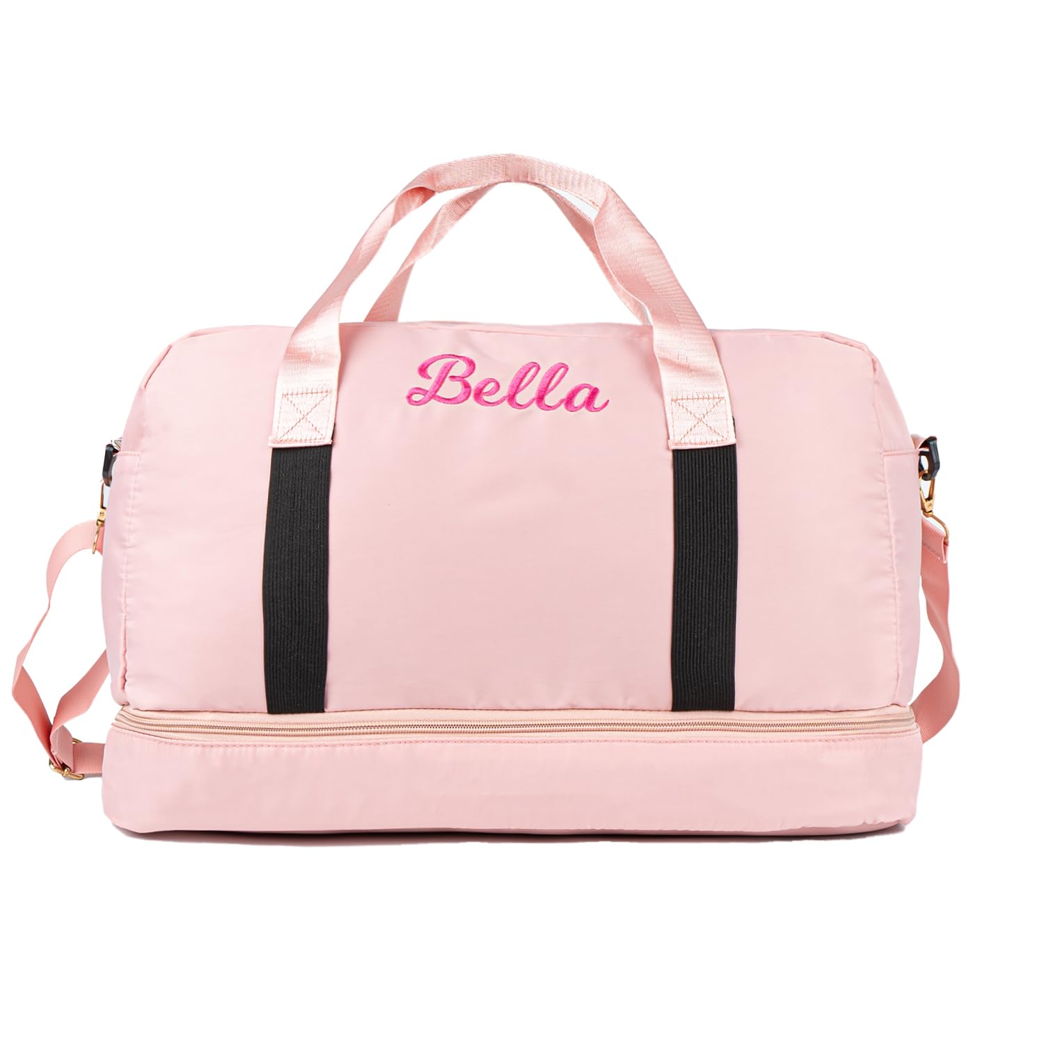 Duffle Bag for Women Girls Personalized Overnight Weekender Bags with Name Custom Honeymoon Travel Bag Embroidered Bridesmaid Proposal Bag Dance Ballet Bag for Travel Sleepover Camp Wedding