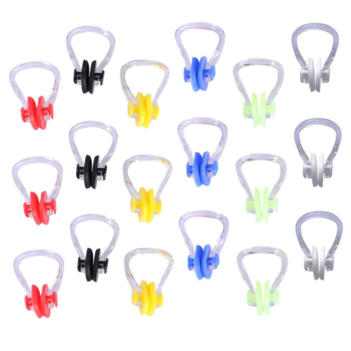 ifundom 20pcs Portable Swimming Nose Clips Nose Clamps Mixed Colors for Comfortable Swimming Experience Prevents Water Entry Present for Swimmers
