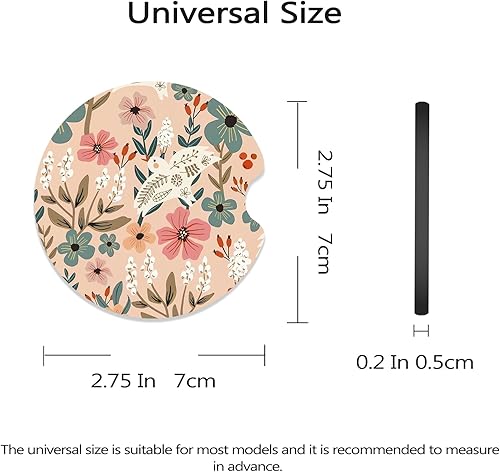 Miniatura 3 de Posavasos de automóvil para portavasos de automóvil, paquete de 2 posavasos antideslizantes universales de goma para mujeres y hombres, accesorios