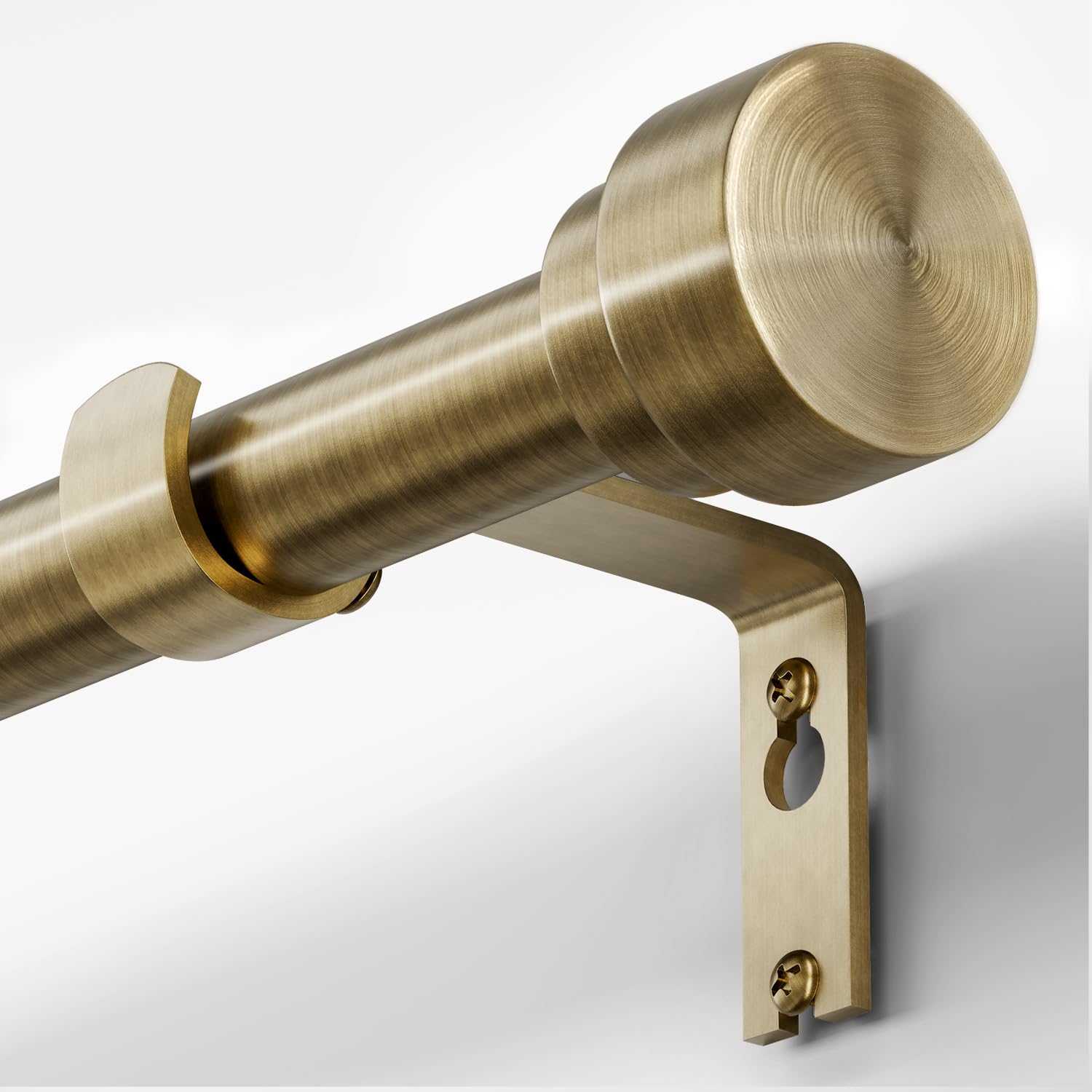 Photo 1 of Oneach Heavy Duty Curtain Rods for Windows 72 to 144 Inch, 1 Inch Antique Bronze Curtain Rod, Adjustable Length Rod with Metal Finials, Modern Decor for Bedroom Kitchen Living Room(16 to 150 Inch)