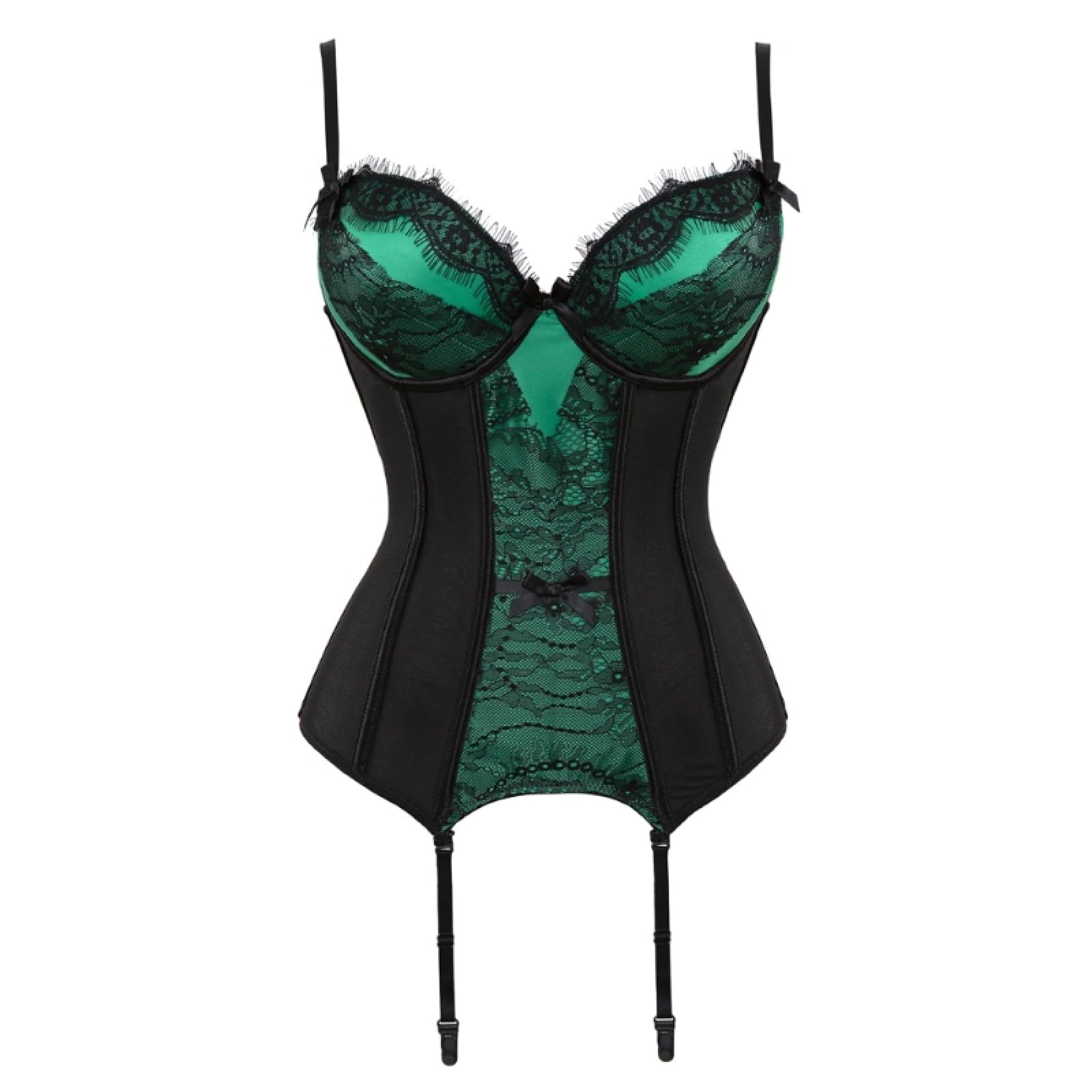 Top Corto Bustier da Donna - Corsetto Verde Overbust in Rete con Cinturino, Corsetto Modellante con Lacci rinascimentali Vintage medievali