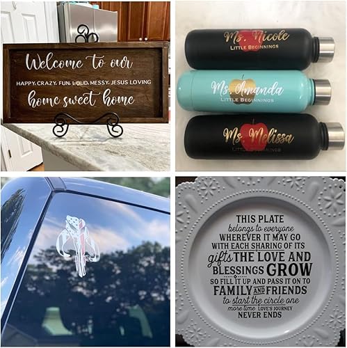 LLPT Transferfolie Plotter für Vinyl I 153mm x 30m I leicht aufnehmen ohne Blasen Rückstandsfrei Effektiv I für Bastelschneider Aufkleber Aufkleber Glasfenster Türen Schilder und DIY(TT6100P)