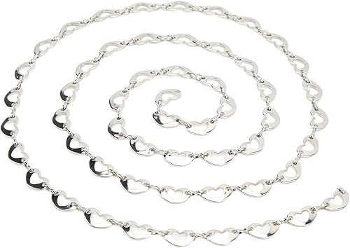 Miniatura 6 de plplaaoo Waist Chain,1 Yard Love Waist Chain for Women,Belly Chains for The Waist,Exquisite Simple Crystal Glass Rhinestones Waist Chain,Belly Chain