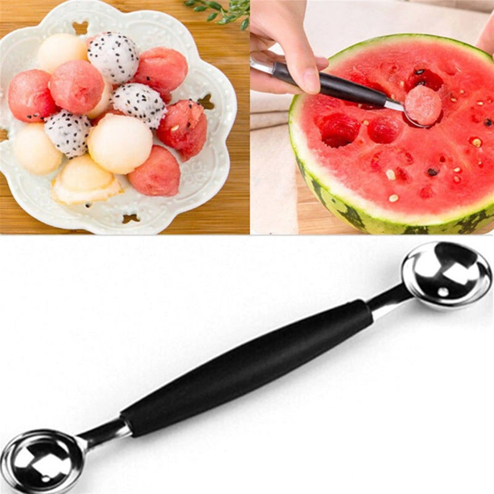 JINGYAN Cuillères à glace Stainless Steel Kitchen Ice Cream Spoon