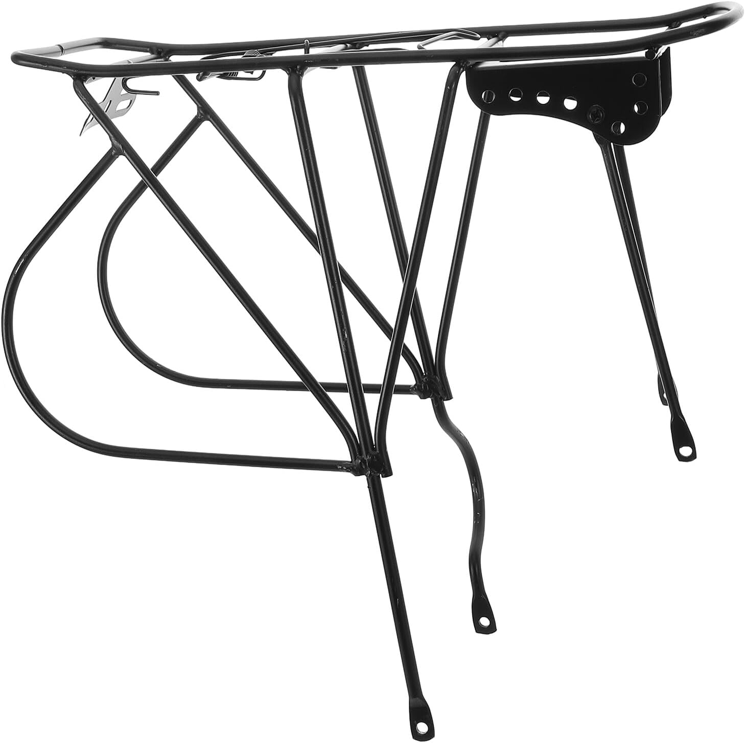 Veemoon Solid Reinforced Adjustable Bike Cargo Rack Rear Seat Luggage Carrier with U-Shaped Screw Bracket for Mountain Bikes Adult Bicycle Rear Rack Shelf