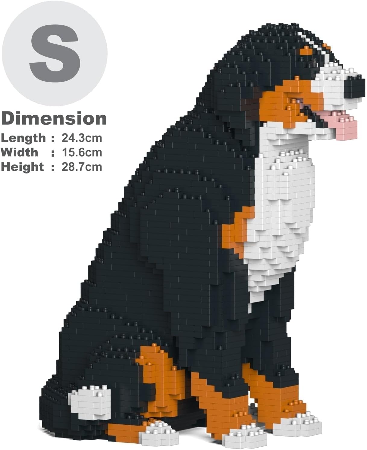 Side view of JEKCA Bernese Mountain Dog model