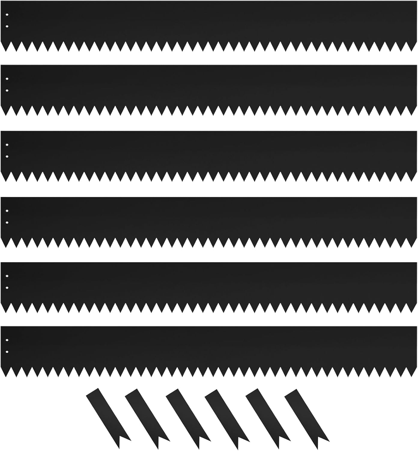 Meyoppm 4 Inch Heavy Duty Galvanized Steel Landscape Edging, 6 Pack Hammer-in Garden Border for Lawn, Pathway, Yard