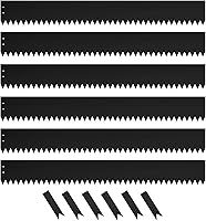 Meyoppm 4 Inch Heavy Duty Galvanized Steel Landscape Edging, 6 Pack Hammer-in Garden Border for Lawn, Pathway, Yard