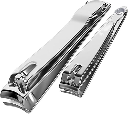 Cortador de uñas de acero inoxidable, tijeras para uñas de los pies, herramientas de manicura (color 2 unidades-BS)