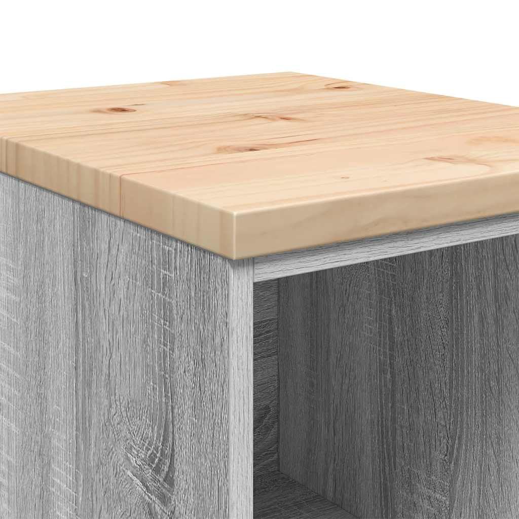 vidaXL Armoire de Rangement de Garage Sonoma Gris 40x51x85 cm Bois pin, Armoire, Armoire à Outils, Armoire Basse, Armoire de Garage