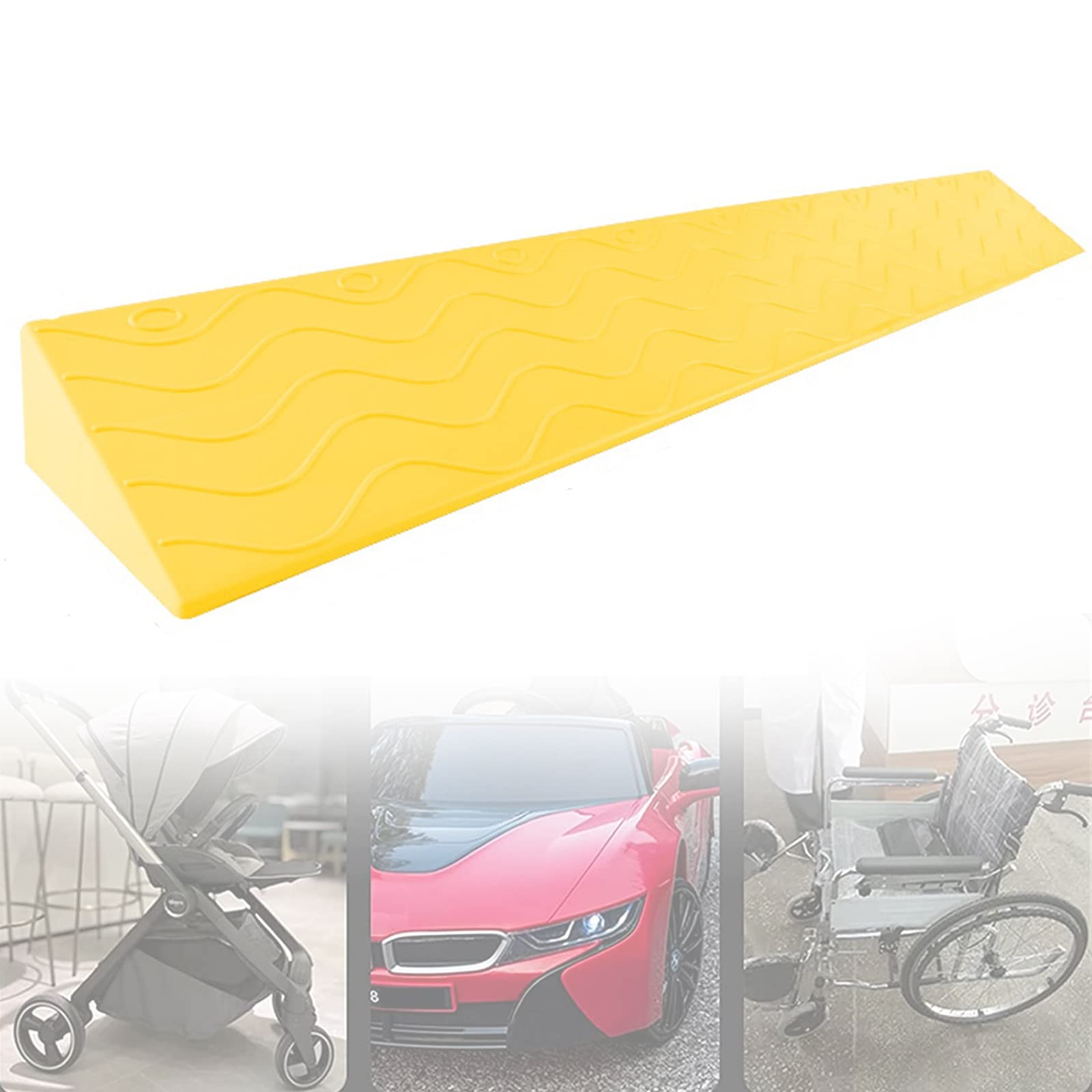 MTADSBKFP Driveway Kerb Ramp, PVC Wheelchair Threshold Ramp For Doorways, Multicolor, Multiple Sizes(D,99 * 10 * 4cm)