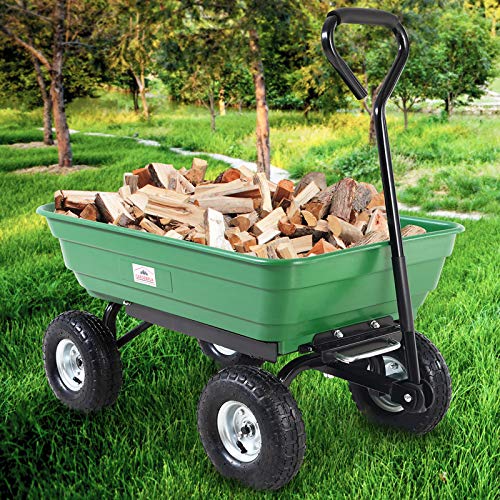 Deuba Garden Tipping Cart Dump Truck Wheelbarrow Trolley 300kg Tipper