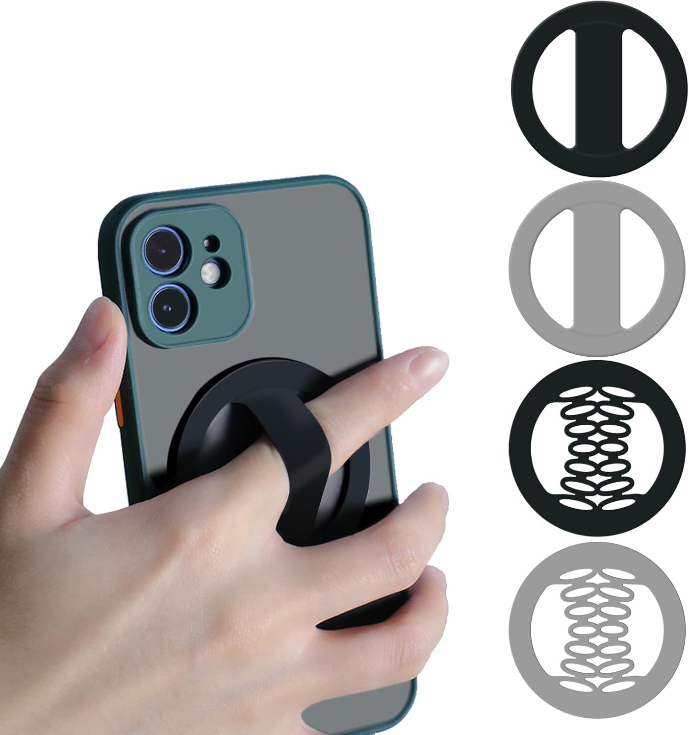 4 Packs Elastic Phone Grip of Silicone Material Cell Phone Holder for