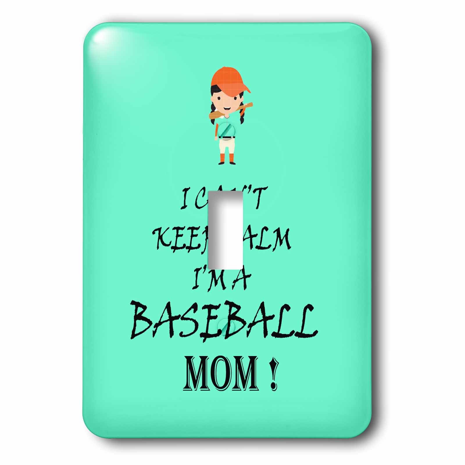 Baseball Mom Plaque Interrupteur Turquoise lsp_210357_1 Cadeau Maman Sportive