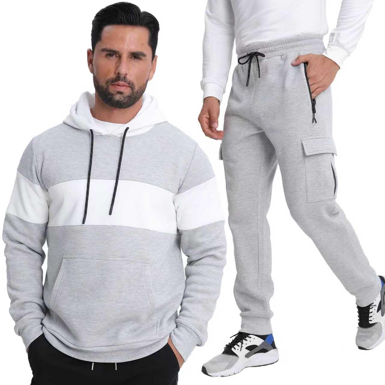 Lololeneon Sweatsuits for Men Tracksuits 2 Pieces Sets Hoodies Casual Sweat Suits Jogging Running Sportsuits Outfits