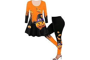 CUTE ROSE GAL Women Big and Plus Size Holloween Outfits - Pumpkin...