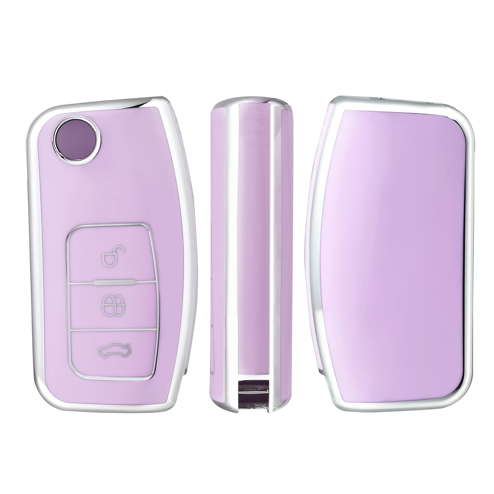 Koaudb Autoschlüssel Hülle Für Ford - TPU Cover Mit Lanyard Für Focus, Fiesta, Kuga