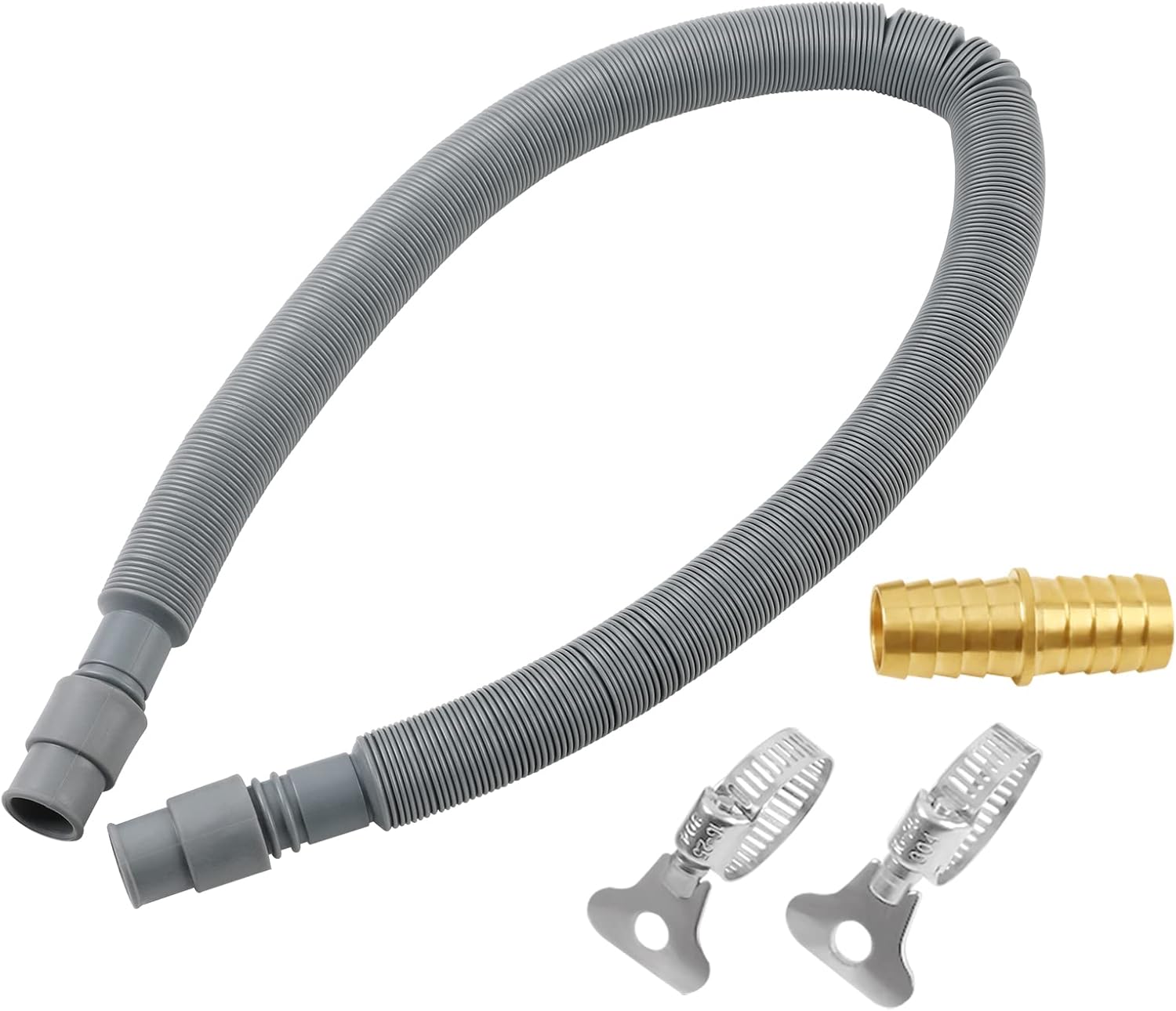 UHARBOUR Washing Machine Hose Extension Set, 2.8m Drain Hose Extension