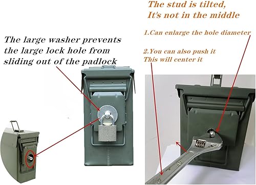 Miniatura 6 de Kit de herramientas de bloqueo de acero para latas de munición de 50 unidades, grasa 50, 30 cales, 0.787in, 1.575in de metal