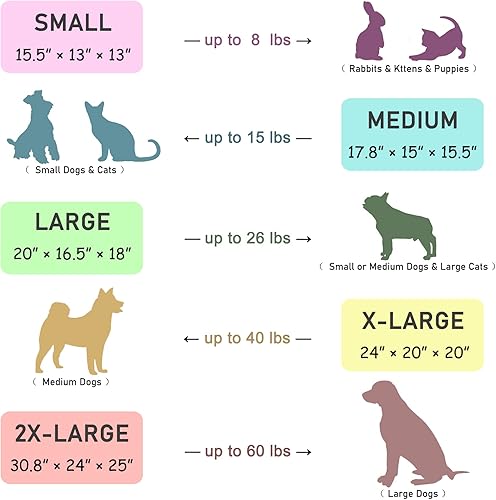 Miniatura 6 de Jiupety Casa para perros de interior, tamaño XL, para perros medianos y grandes, cama nido cálida para gatos y perros, color marrón