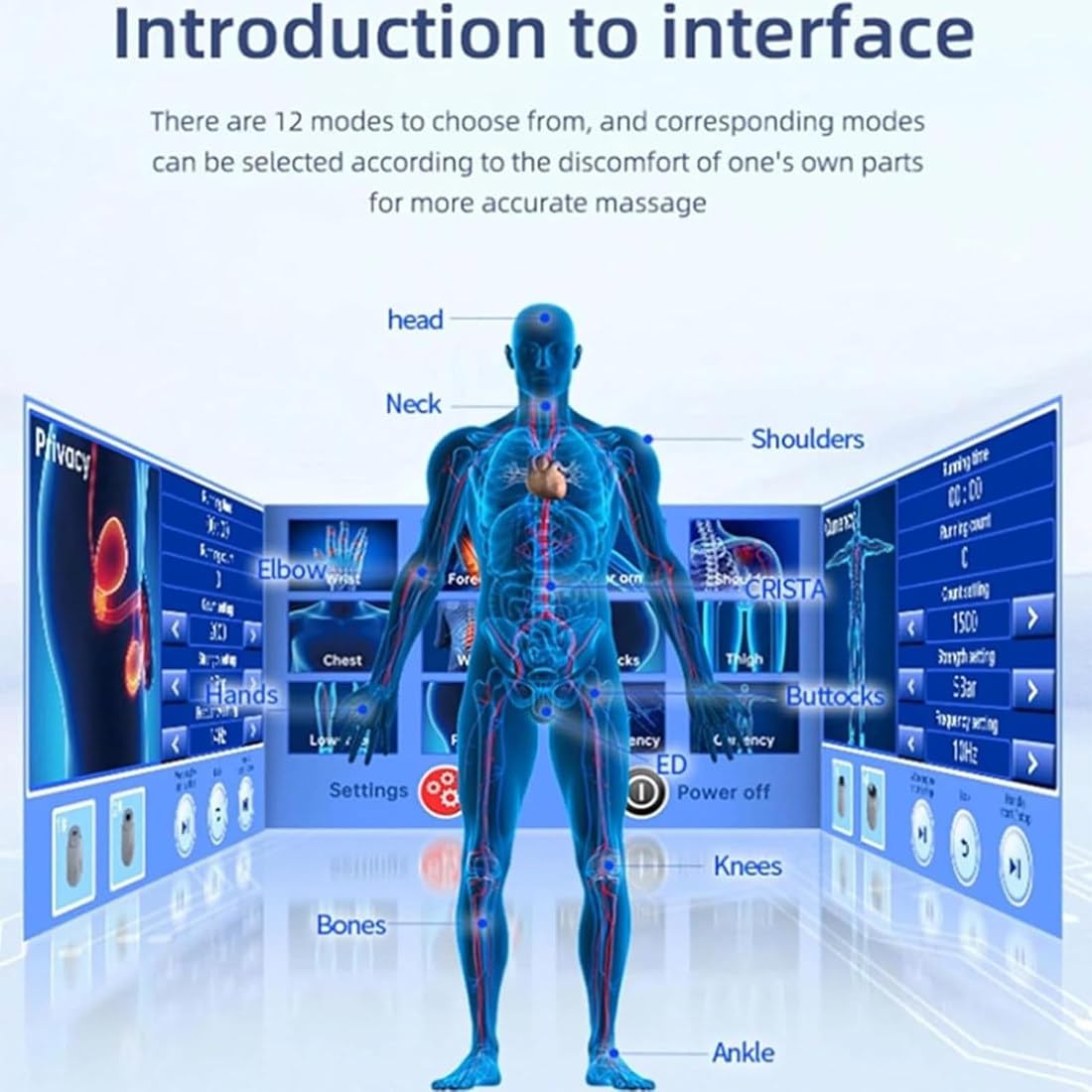 LYDZUSDP Shockwave ED Therapy Machine Pneumatic Joint and Muscle Pain Relief Massager Extracorporeal Shock Wave Device for Erectile Dysfunction Ed Treatment