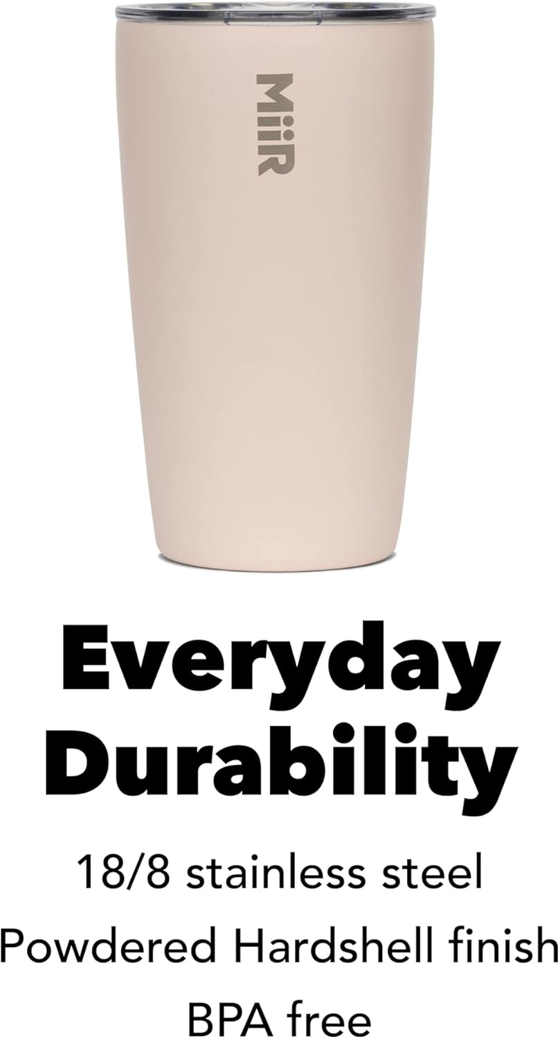 MiiR Tumbler, 12oz Insulated Stainless Steel with Press Fit Slide Lid – Splash Proof Design, Holds Hot & Cold Beverages, Stylish & Functional Cup Holder Compatible - Image 4