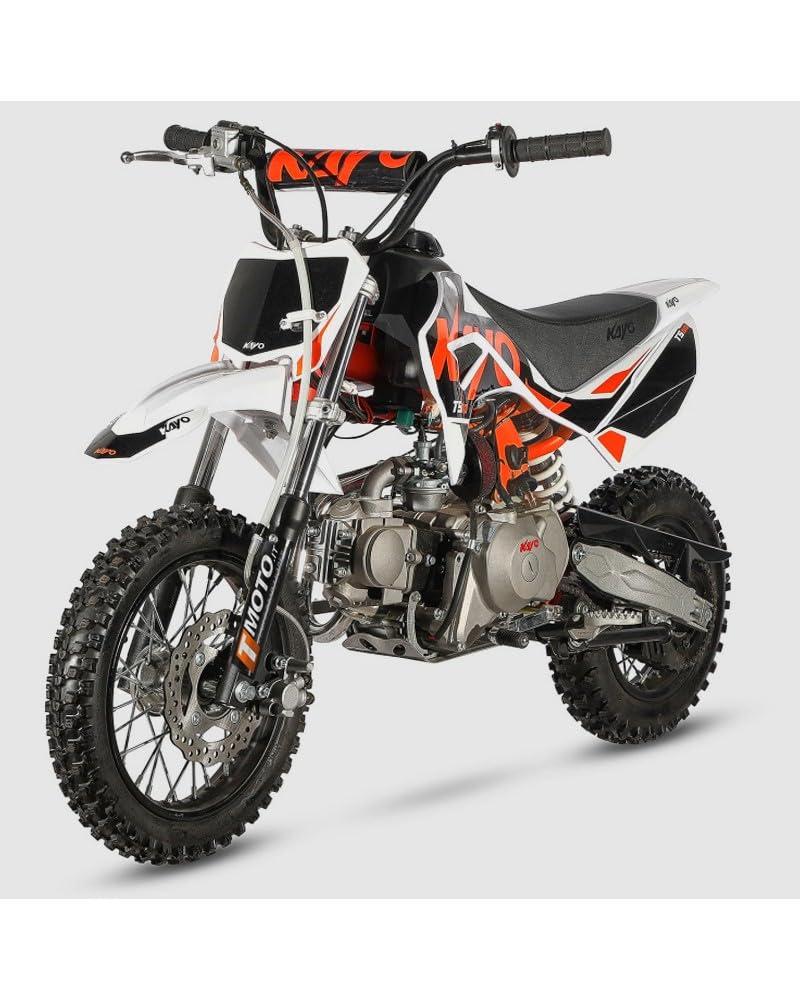 T-MOTO Pitbike Kayo TS90 90cc Ruota 12/10 - Motocross 4 Tempi - Moto cross a Benzina 69 Kg - Moto Off Road