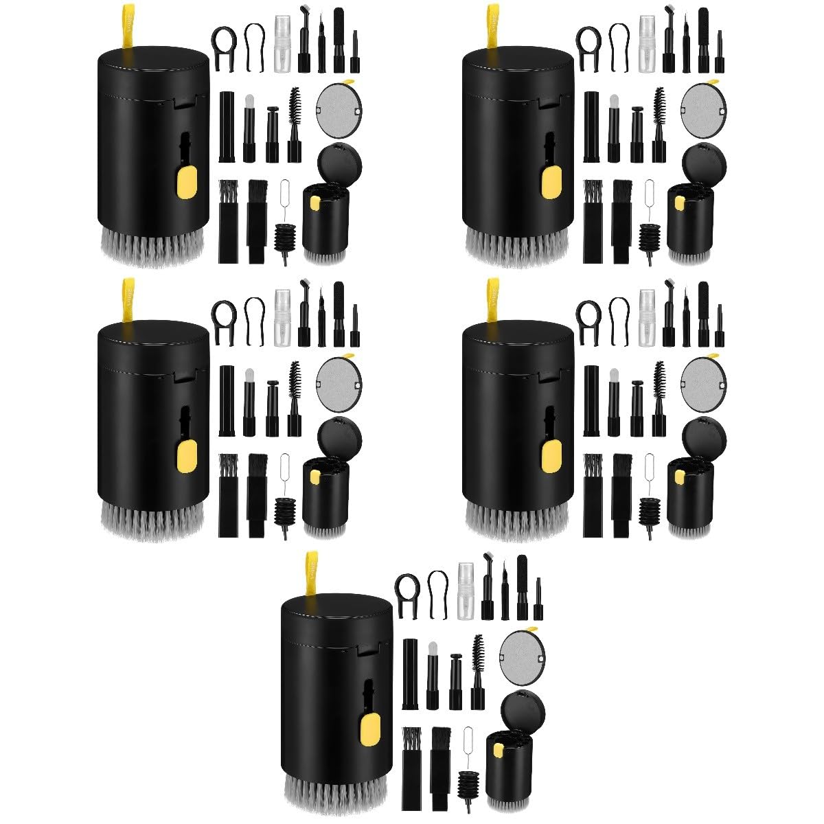 HOMSFOU 5juegos Kit De Limpieza De Dispositivos Electrónicos Herramienta De Limpieza para Teclados Auriculares y Cámaras Almacenamiento Conveniente Uso Seguro Superficies Delicadas