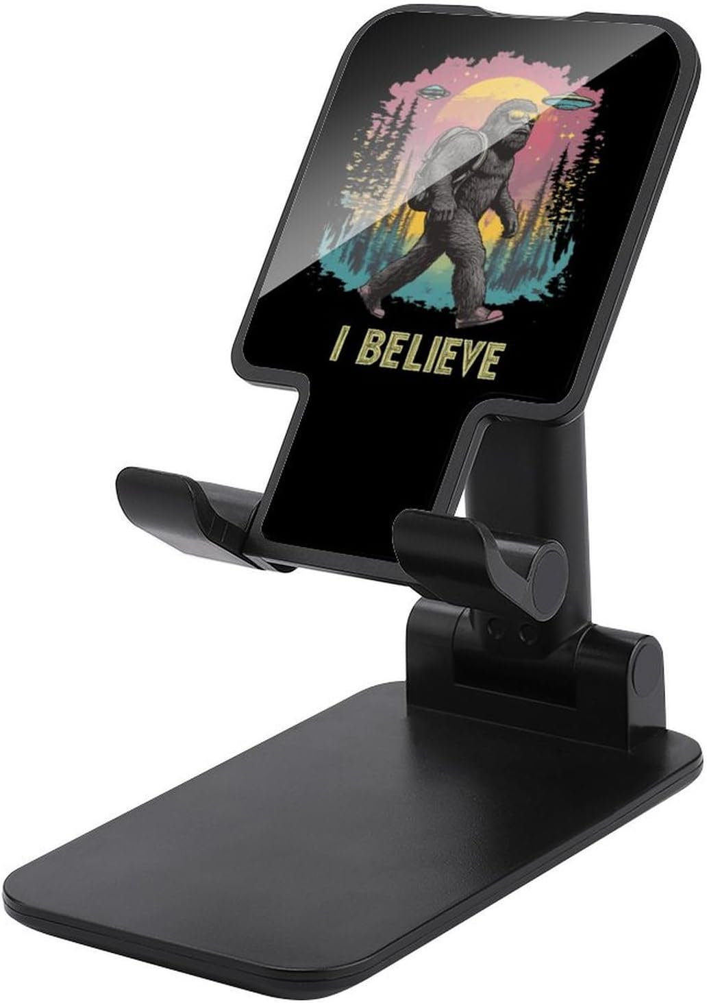 Believe Bigfoot Sasquatch Foldable Phone Stand Adjustable Phone Holder for Desk All 4-13 Inch Mobile Phones Black-Style