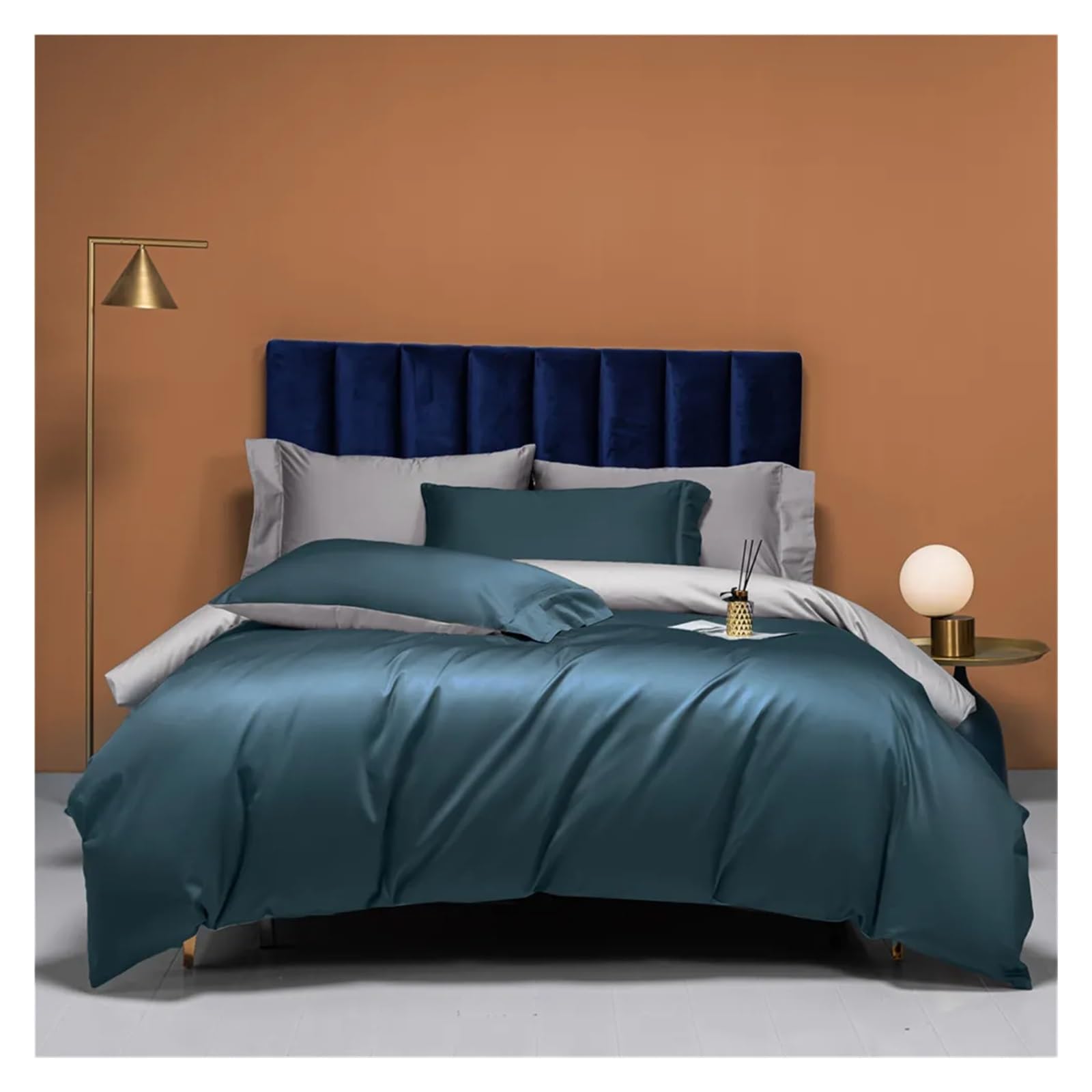FYIYIEW double duvet set, 100% Egyptian Cotton Bedlinens Twin Queen King Family Size Set Flat Sheet Duvet Cover Bedding