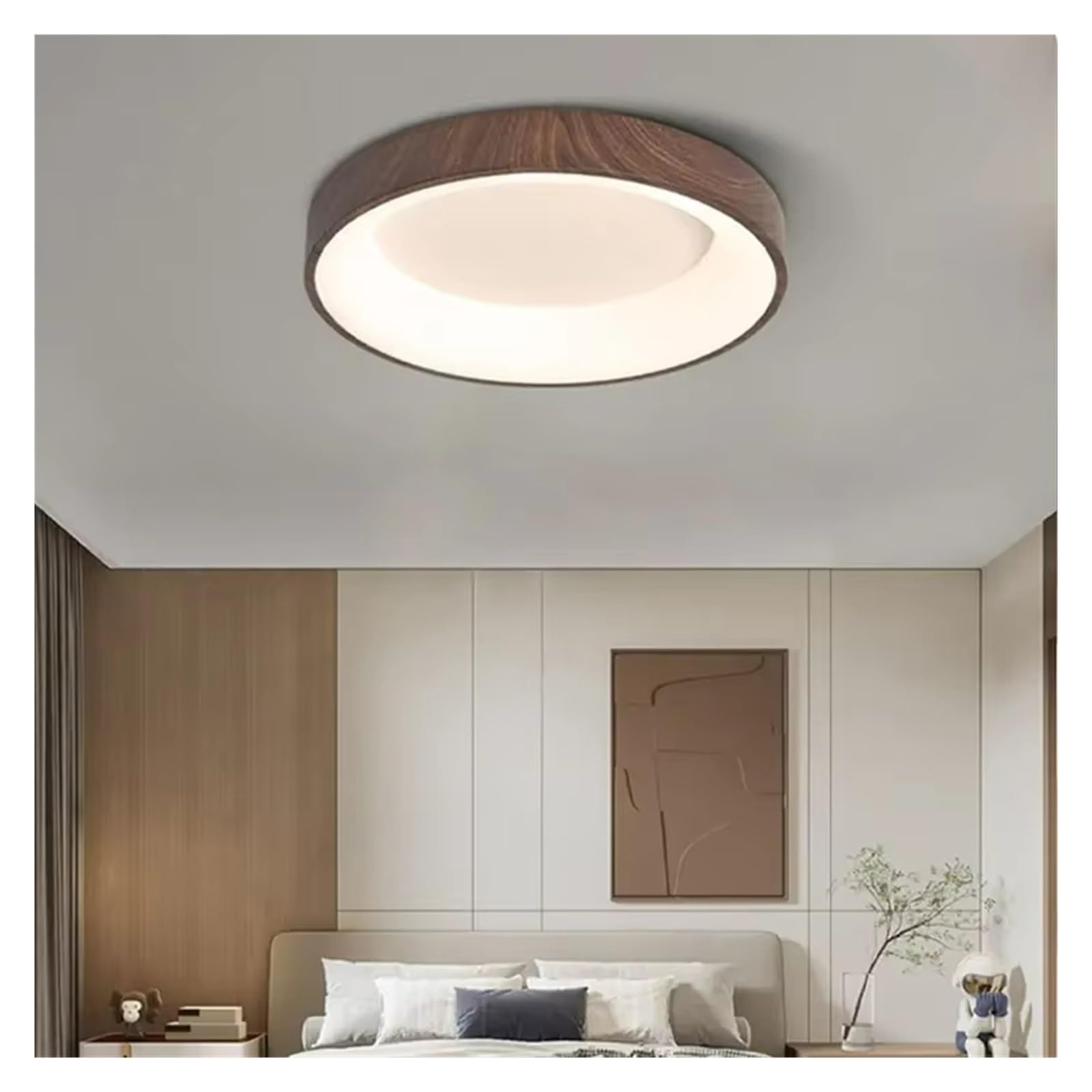 Plafonnier LED nordique en bois de noyer pour créer un foyer chaleureux