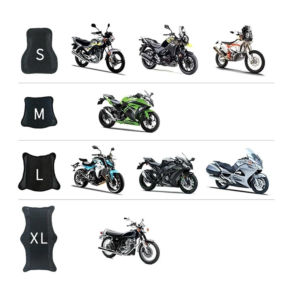 telo Moto sella Cuscino per sella moto in rete 3D. Niente più fondoschiena sudati e appiccicosi. Coprisella moto traspirante che si raffredda