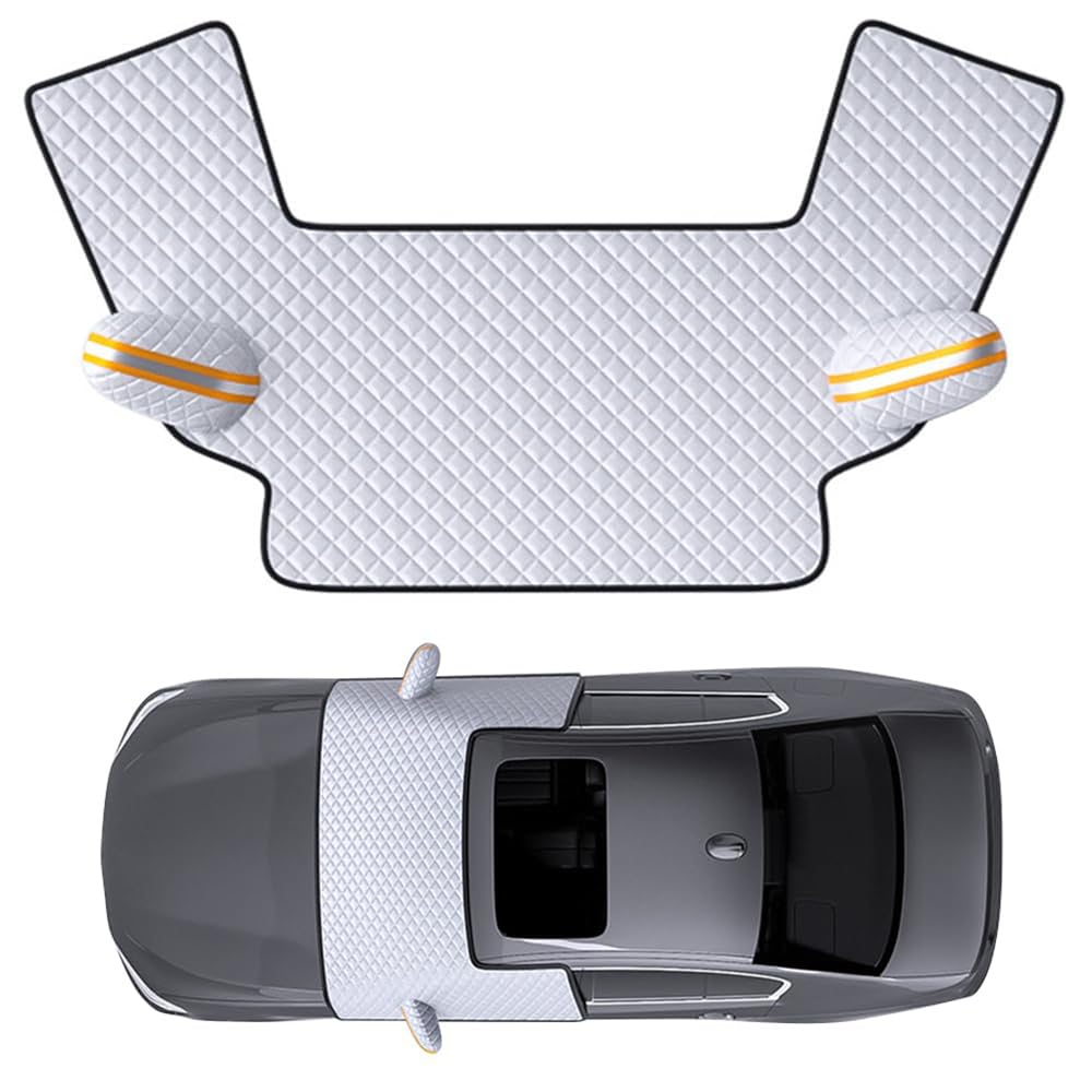 Frontscheibenabdeckung für VW T-Cross TROC Sport Caravelle Sharan 2000-2023 2024, Magnetische Auto Windschutzscheibenabdeckung Scheibenabdeckung Für Die Gegen Schnee EIS Frost Sonne,M Style