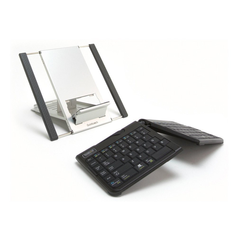 Goldtouch GTLS-0099W Go!2 Bluetooth Wireless Mobile Keyboard and Laptop Stand Bundle