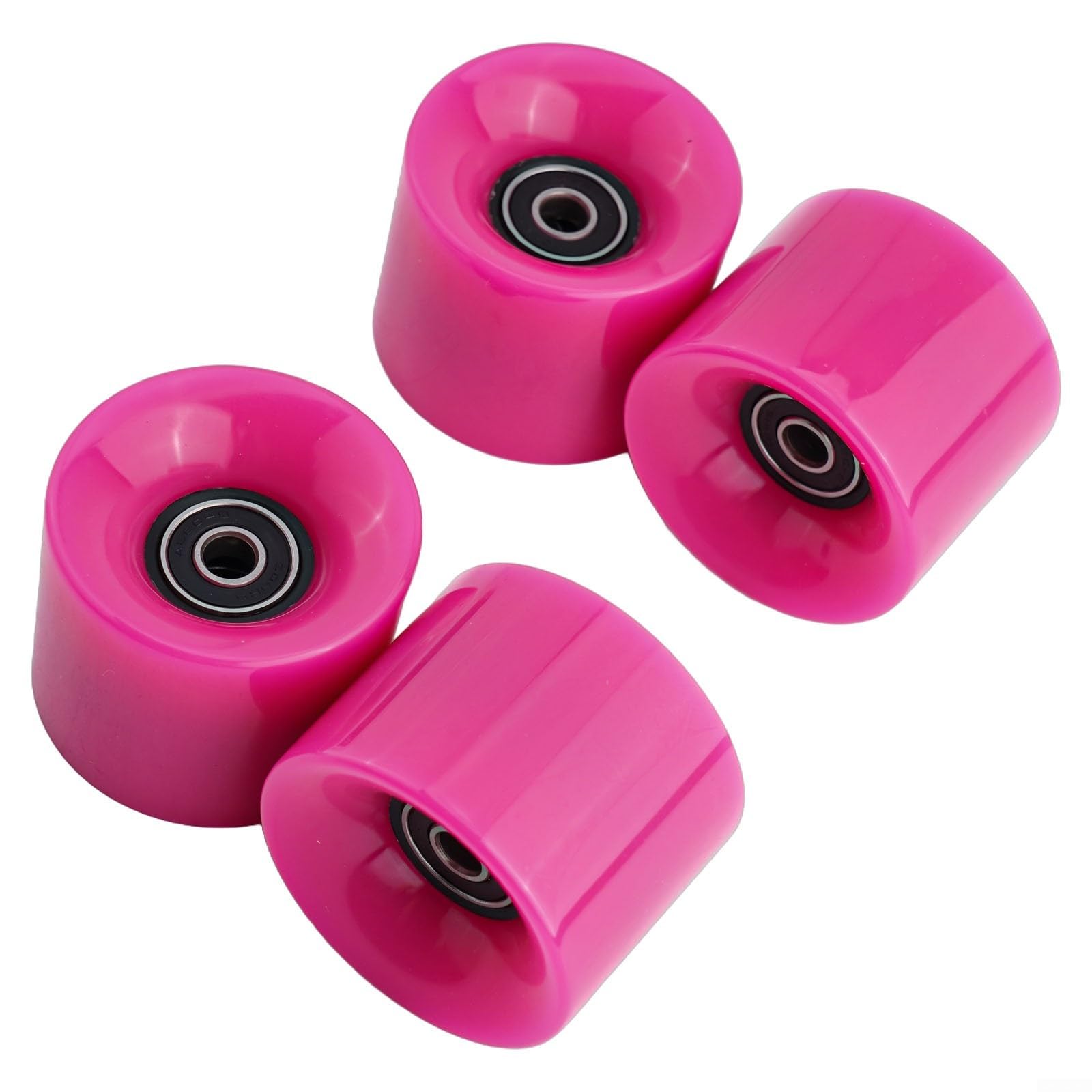 78A Skateboard Wheels and ABEC9 Bearings with Spacers Set for Longboards and Cruisers (Mei red)