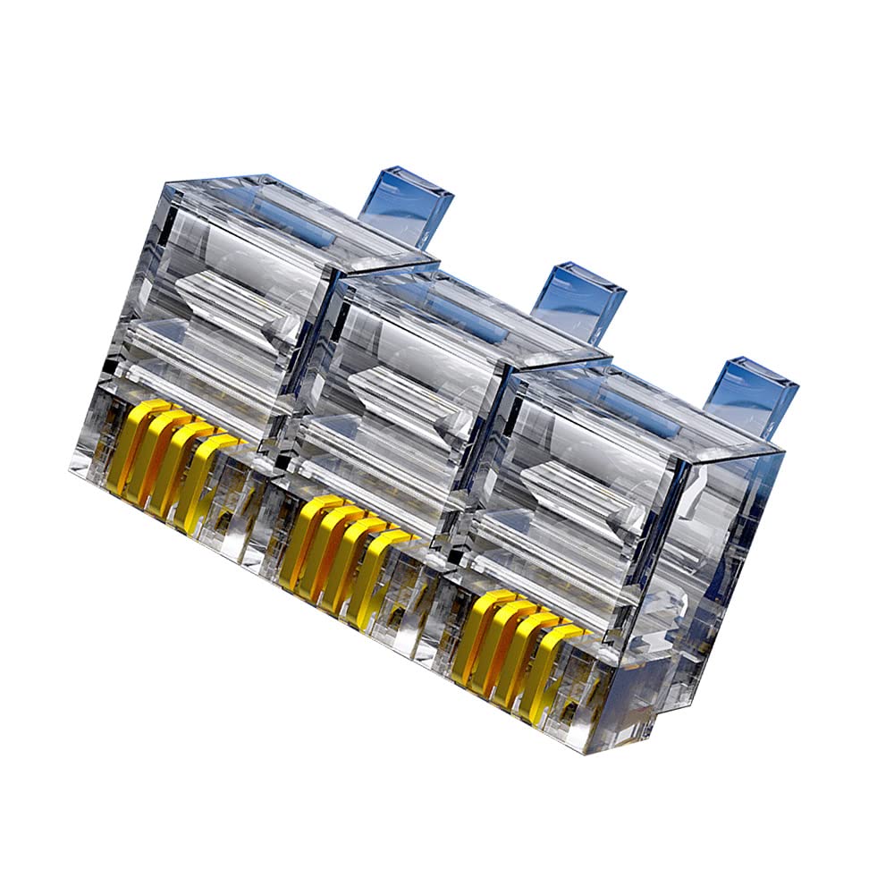 100 Pcs RJ9 4P4C Telephone Connectors, RJ9 4P4C Telephone Modular Plugs