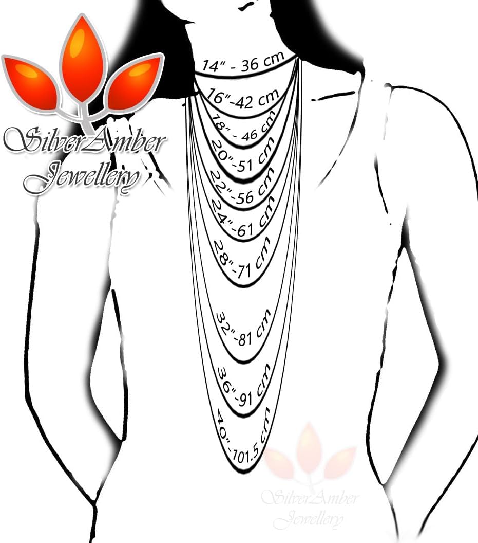 SilverAmber Jewellery UK - Sterling Silver 14" 16" 18" 20" 24" 28" 32" 36" 40" Inch Delicate & Sturdy Italian Curbs, Trace, Snake and other styles Chain Necklace - Image 3