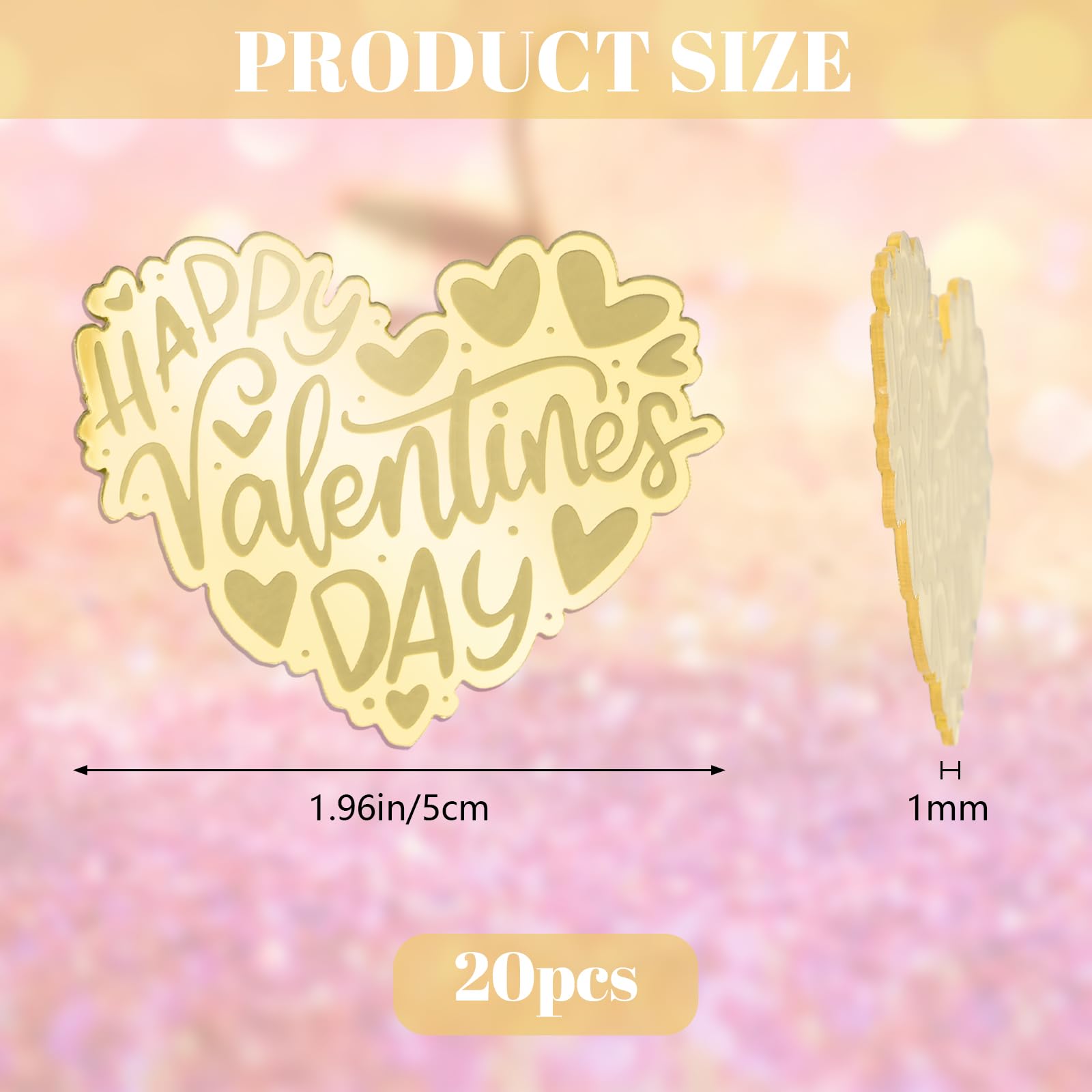 Herz Cake Topper Acryl Cake Topper „Be My Valentine" – Herz-Deko Für Valentinstag-Kuchen & Party Happy Valentine Party Deko