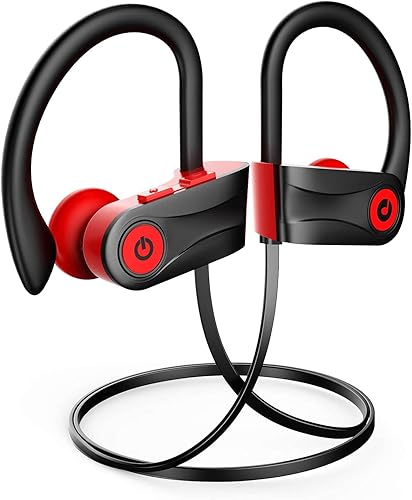 Otium Auriculares deportivos inalámbricos con micrófono integrado en la oreja con ganchos para las orejas, 10 horas de reproducción