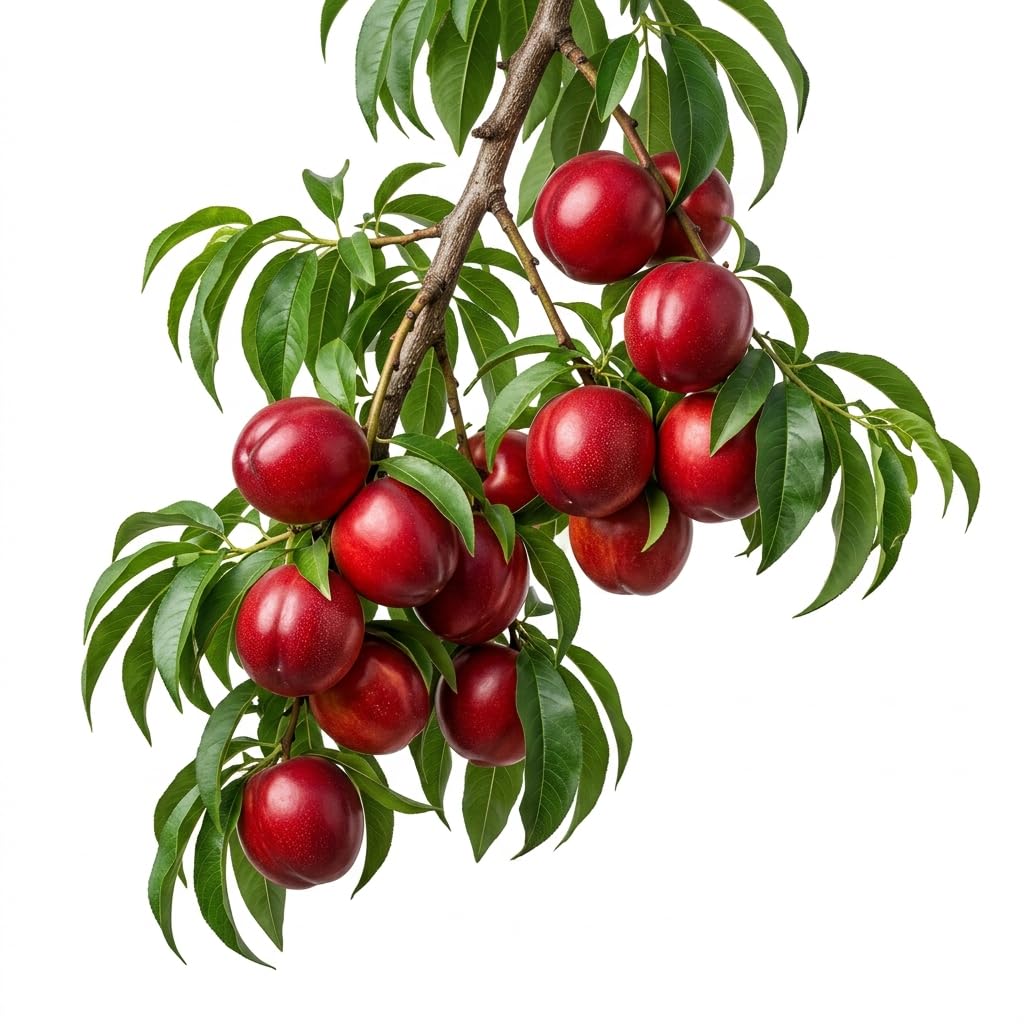 Guruji Plantation Sunred Nectarine (Nectarine Fruit) Fruit Plant Sweet Red Skin Variety Easy Grow Live Plant for Home Garden Pack of 1-image-24