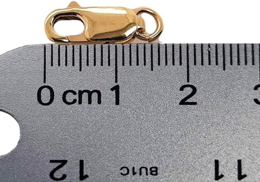 13.6MM 14K Solid Yellow Gold Oval Lobster Clasp with Ring 16.8MM Overall Length Made in Italy by CRAFT WIRE - Image 3