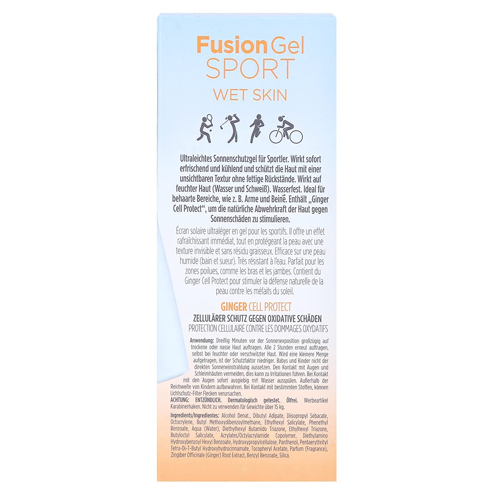ISDIN Fotoprotector Fusion Gel Sport Wet Skin SPF50 (100 ml), White, 100 ml (Pack of 1) - Image 2